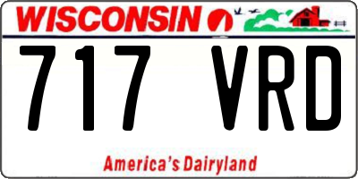WI license plate 717VRD
