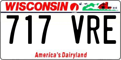 WI license plate 717VRE
