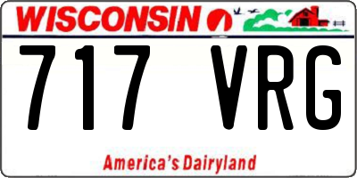 WI license plate 717VRG