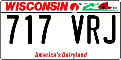 WI license plate 717VRJ
