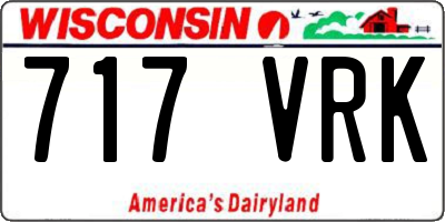 WI license plate 717VRK