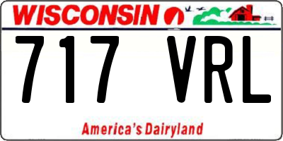 WI license plate 717VRL