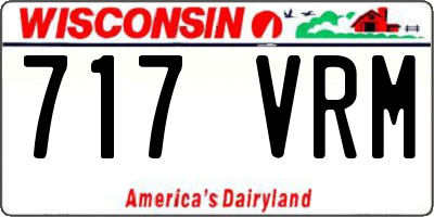 WI license plate 717VRM
