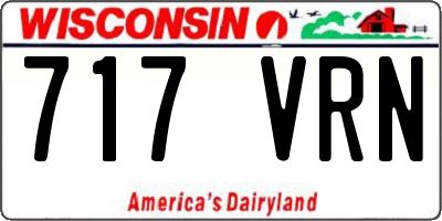 WI license plate 717VRN
