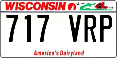 WI license plate 717VRP