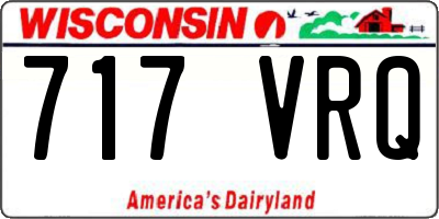 WI license plate 717VRQ