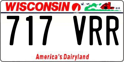 WI license plate 717VRR