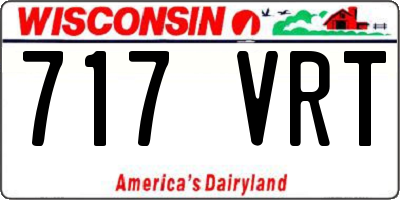 WI license plate 717VRT