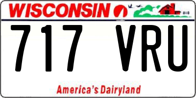 WI license plate 717VRU