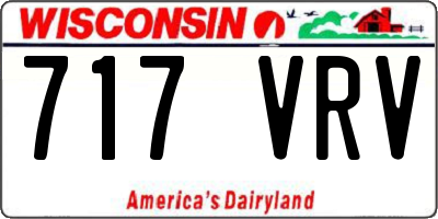 WI license plate 717VRV