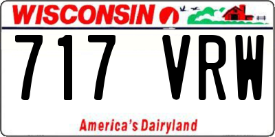 WI license plate 717VRW