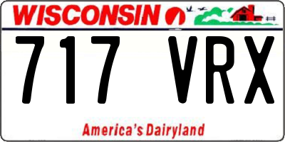 WI license plate 717VRX