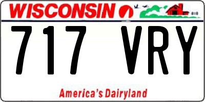 WI license plate 717VRY