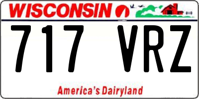 WI license plate 717VRZ