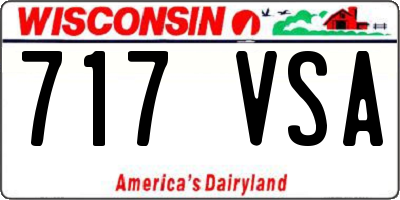WI license plate 717VSA