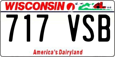 WI license plate 717VSB