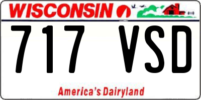 WI license plate 717VSD