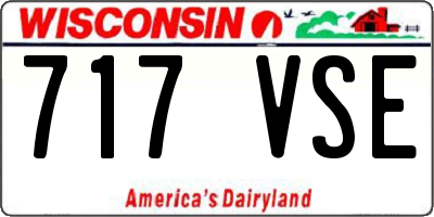 WI license plate 717VSE