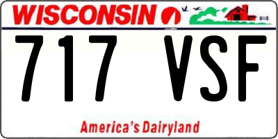 WI license plate 717VSF