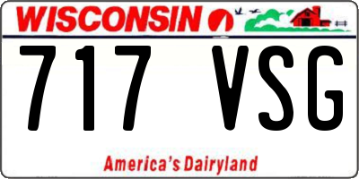 WI license plate 717VSG