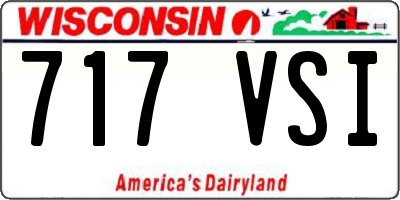 WI license plate 717VSI