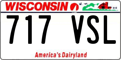 WI license plate 717VSL