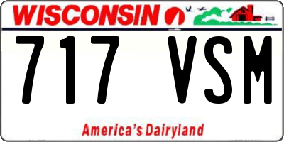 WI license plate 717VSM