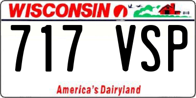 WI license plate 717VSP