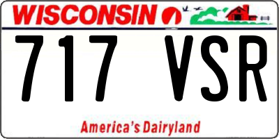 WI license plate 717VSR
