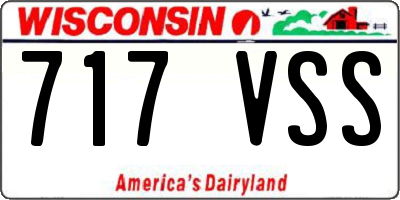 WI license plate 717VSS