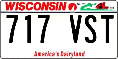 WI license plate 717VST