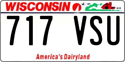 WI license plate 717VSU