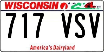 WI license plate 717VSV