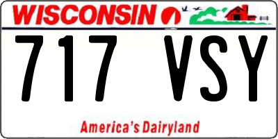 WI license plate 717VSY