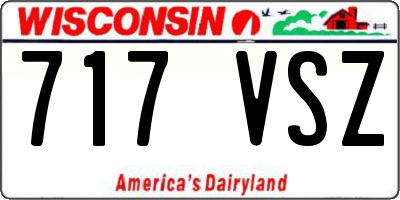 WI license plate 717VSZ