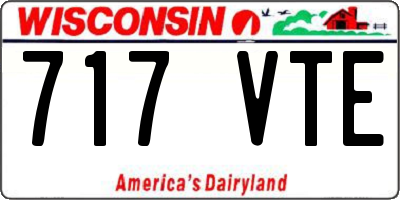 WI license plate 717VTE