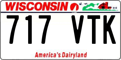 WI license plate 717VTK