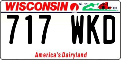 WI license plate 717WKD
