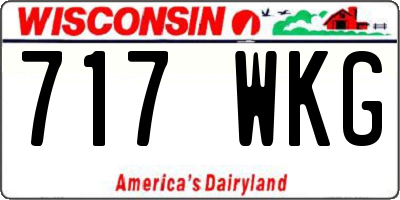 WI license plate 717WKG