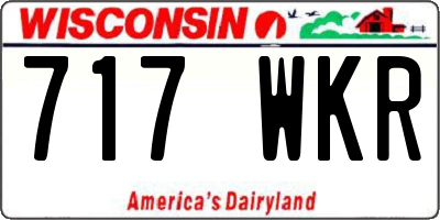 WI license plate 717WKR