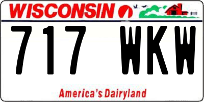 WI license plate 717WKW