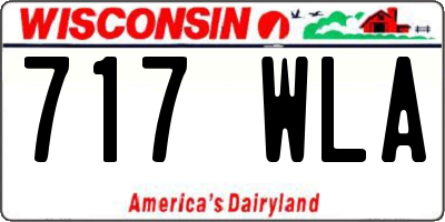 WI license plate 717WLA