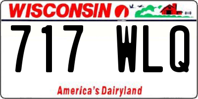 WI license plate 717WLQ