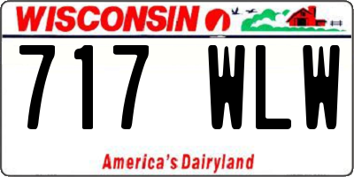 WI license plate 717WLW