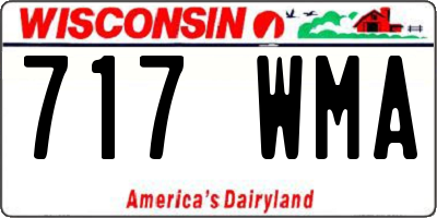 WI license plate 717WMA
