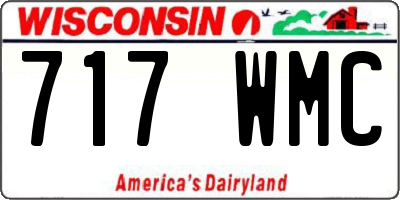 WI license plate 717WMC
