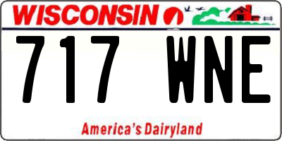 WI license plate 717WNE
