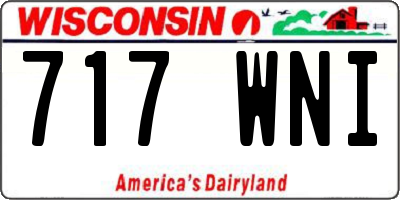 WI license plate 717WNI