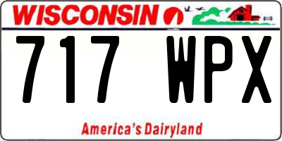 WI license plate 717WPX