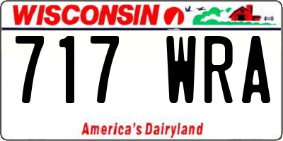 WI license plate 717WRA